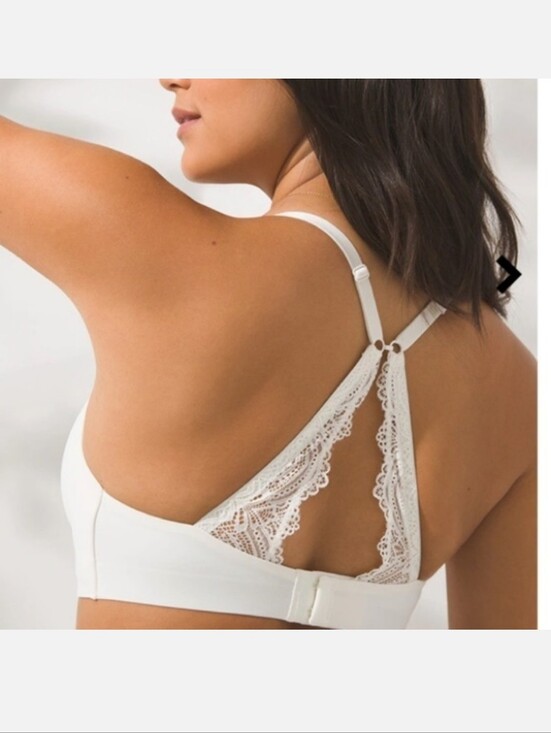 Soma Other - Soma Enbliss Luxe J Hook Lace-Back Comfort Wireless Bra in White